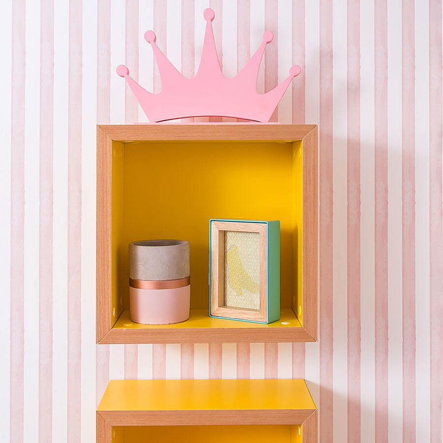 Papel de Parede Infantil Listra Média Aquarela Rosa