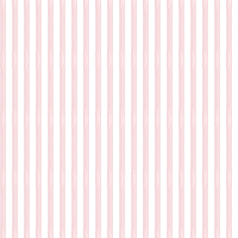 Papel de Parede Infantil Listra Média Aquarela Rosa