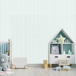 Papel de Parede Infantil Listra Média Aquarela Malva