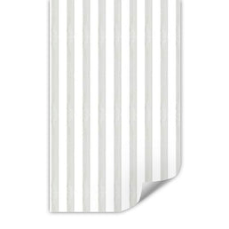 Papel de Parede Infantil Listra Média Aquarela Cinza