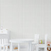Papel de Parede Infantil Listra Média Aquarela Cinza