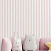 Papel de Parede Infantil Listra Fina Rosa