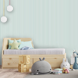 Papel de Parede Listra Fina Verde