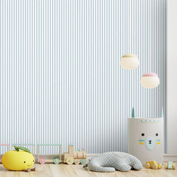 Papel de Parede Listra Fina Azul