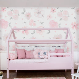 Papel de Parede Floral Grande Aquarela