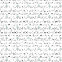 Papel de Parede Infantil Animais Verde