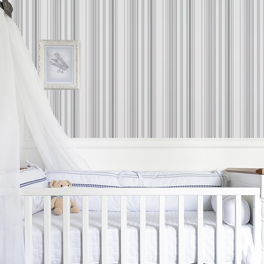 Papel de Parede Listra Irregular Malva