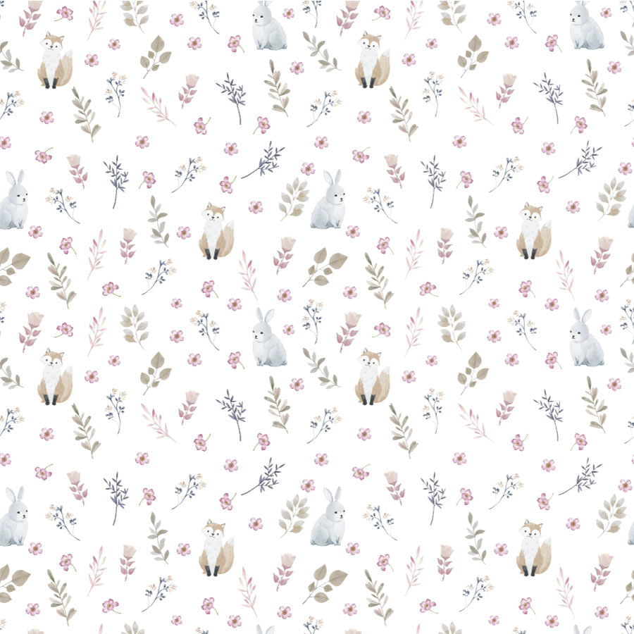 Papel de Parede Infantil Raposa Bege