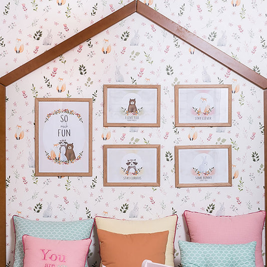 Papel de Parede Infantil Raposa Verde