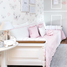 Cama Solteiro Siena Branco e Madeira