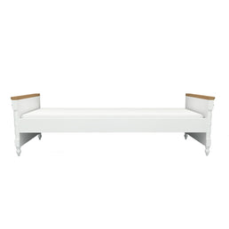 Cama Solteiro Siena Branco e Madeira