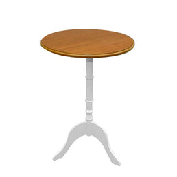 Mesa de Apoio Siena Branco e Madeira