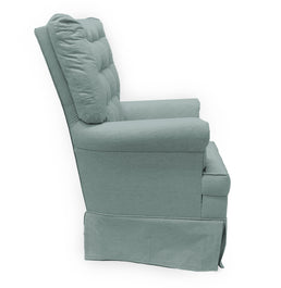 Poltrona de Amamentação Mommy Com Puff e Balanço - Linho Verde