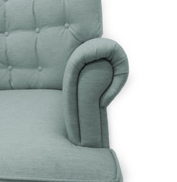 Poltrona de Amamentação Mommy Com Puff e Balanço - Linho Verde