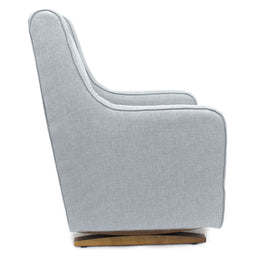 Poltrona de Amamentação Slim com Puff e Balanço Linen Cinza