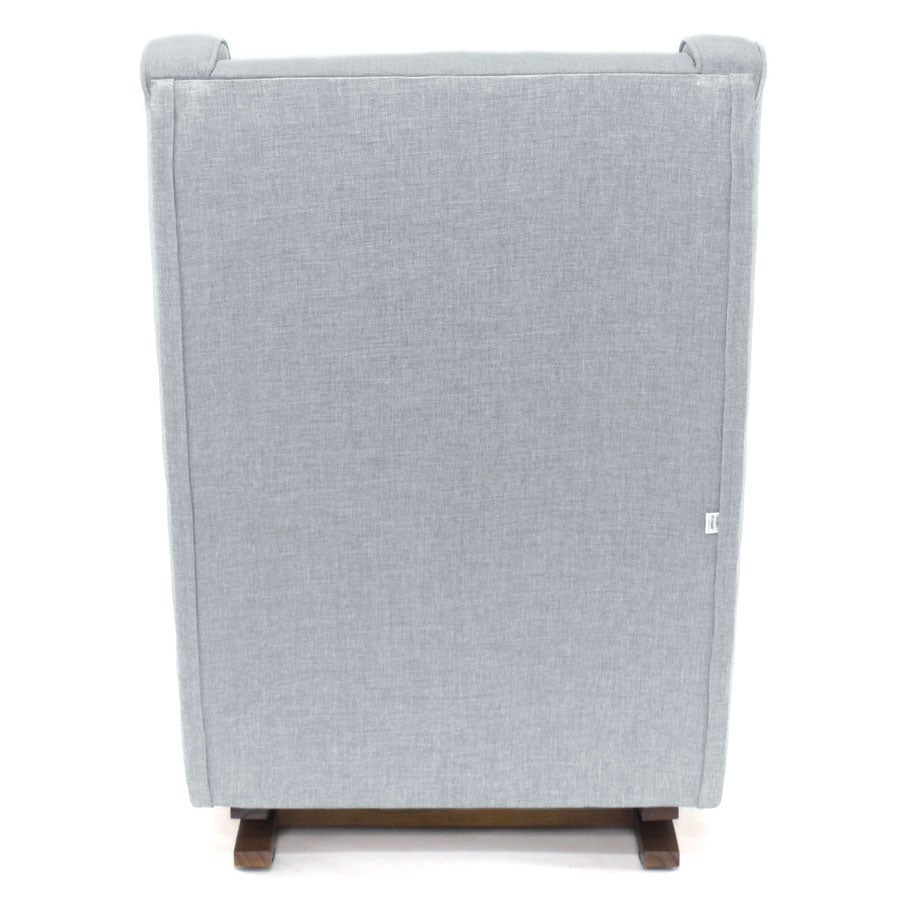 Poltrona de Amamentação Slim com Puff e Balanço Linen Cinza