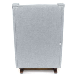 Poltrona de Amamentação Slim com Puff e Balanço Linen Cinza