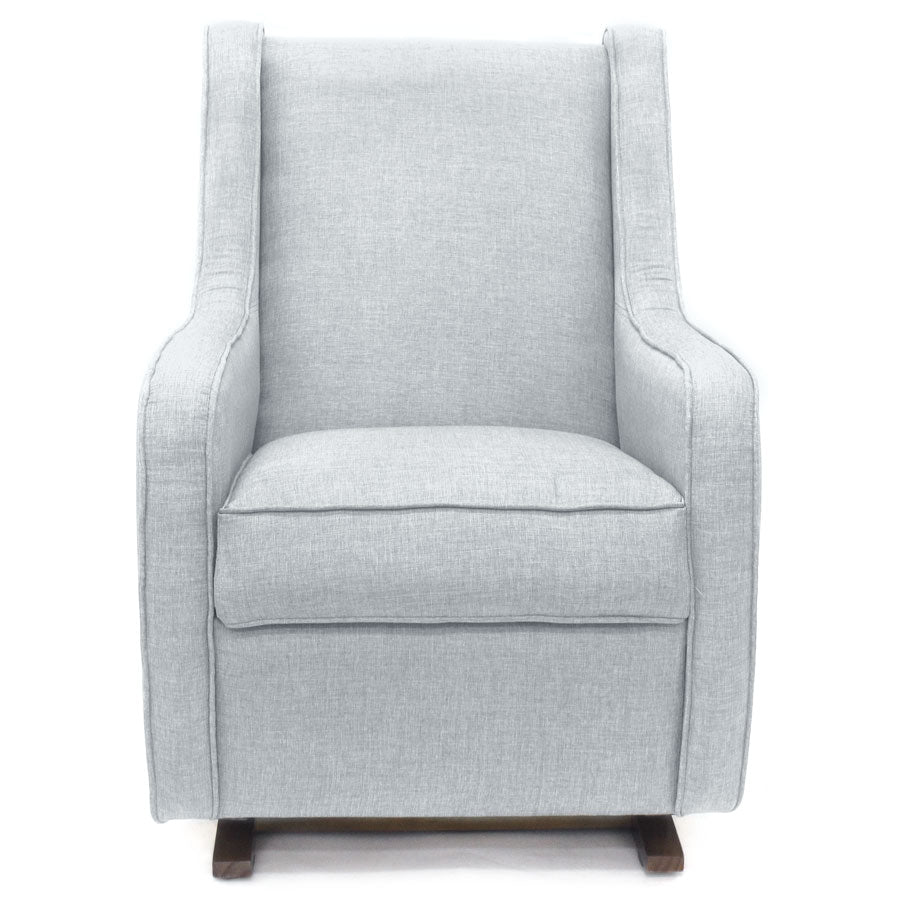 Poltrona de Amamentação Slim com Puff e Balanço Linen Cinza