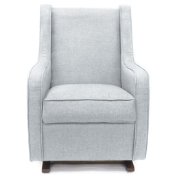 Poltrona de Amamentação Slim com Puff e Balanço Linen Cinza