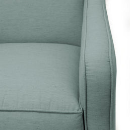 Poltrona de Amamentação Slim com Balanço e Puff - Linho Verde