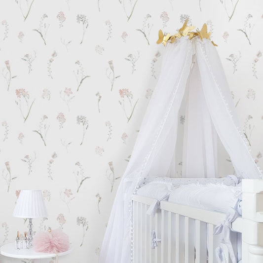 Papel de parede floral liv - 270cm (a) x 50cm (l)