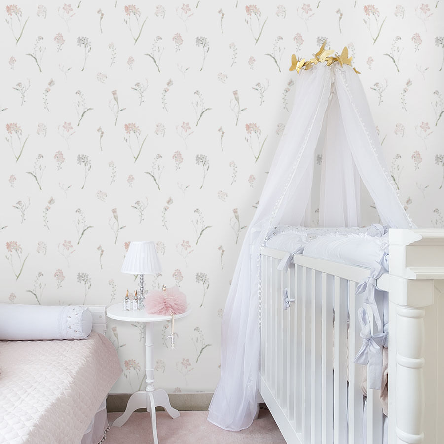 Papel de parede floral liv - 270cm (a) x 50cm (l)