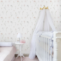 Papel de parede floral liv - 270cm (a) x 50cm (l)