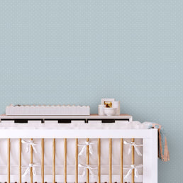 Papel de Parede Mini Poá Fundo Azul Claro