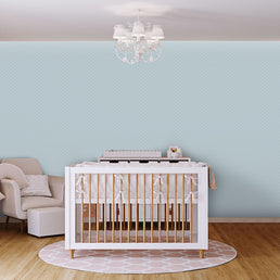 Papel de Parede Infantil Mini Poá Fundo Azul Clássico