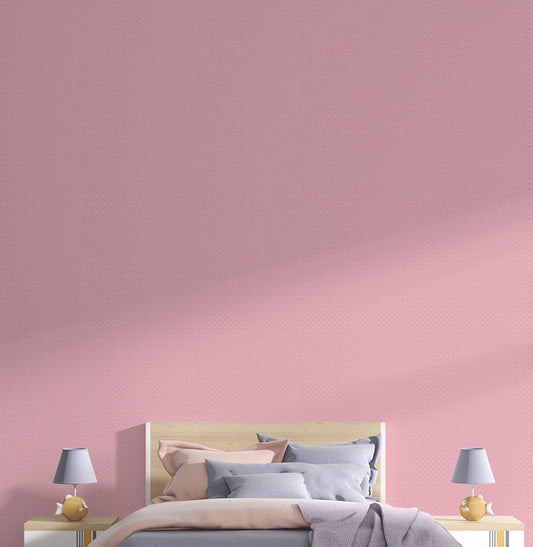 Papel de Parede Infantil Mini Poá Fundo Rosa Clássico