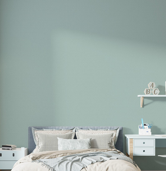 Papel de Parede Infantil Mini Poá Fundo Verde