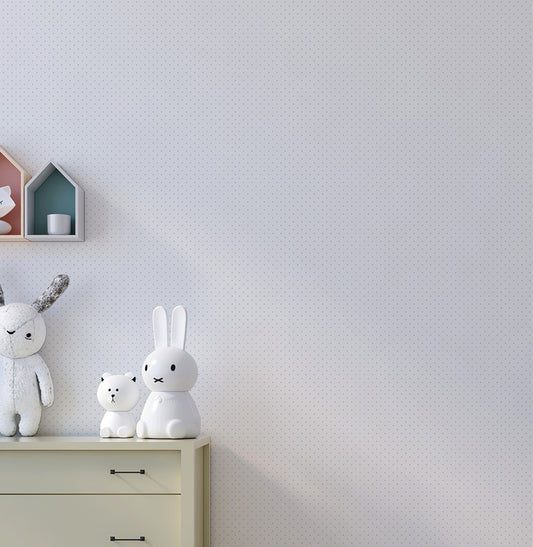 Papel de Parede Infantil Mini Poá Azul Claro