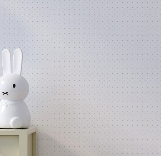 Papel de Parede Infantil Mini Poá Azul Claro