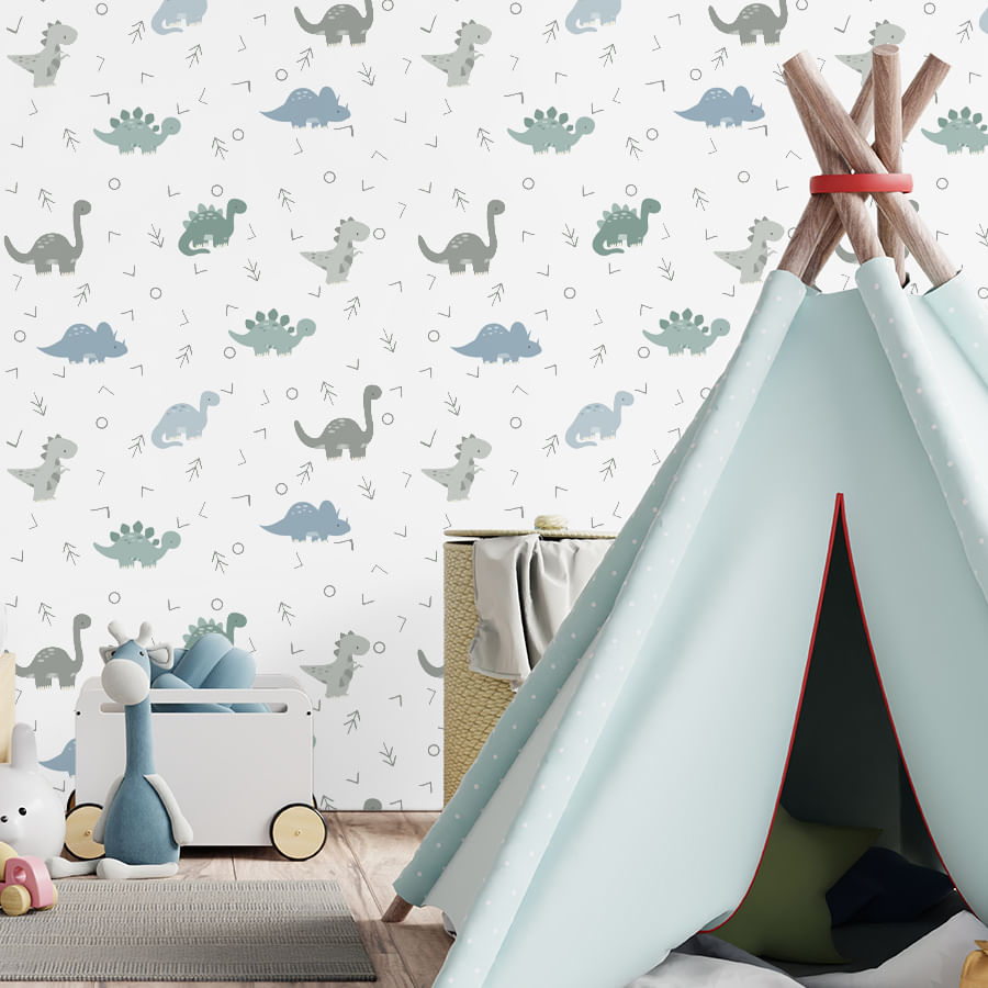 Papel de Parede Dino Verde