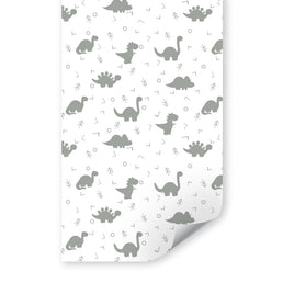 Papel de Parede Infantil Dino Cinza
