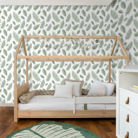 Papel de Parede Infantil Folhagens