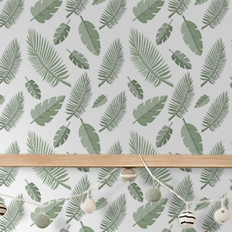 Papel de Parede Infantil Folhagens