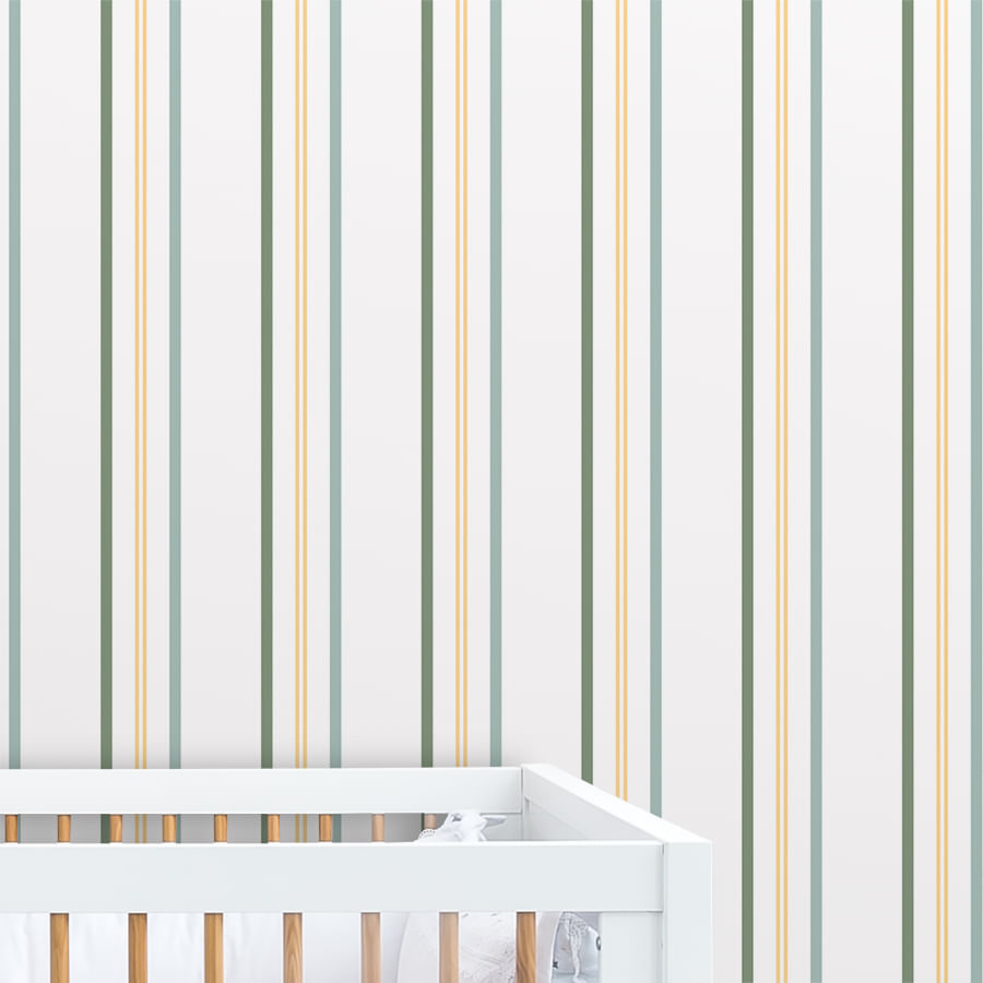 Papel de Parede Infantil Listra 3 Cores