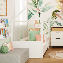 Cama com Casinha Up 2 em 1 Branco