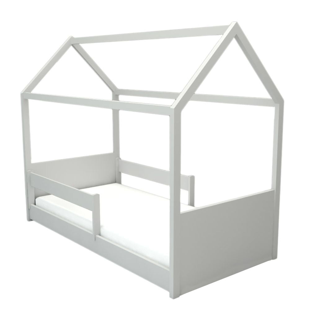Cama com Casinha Up 2 em 1 Cinza Harbor
