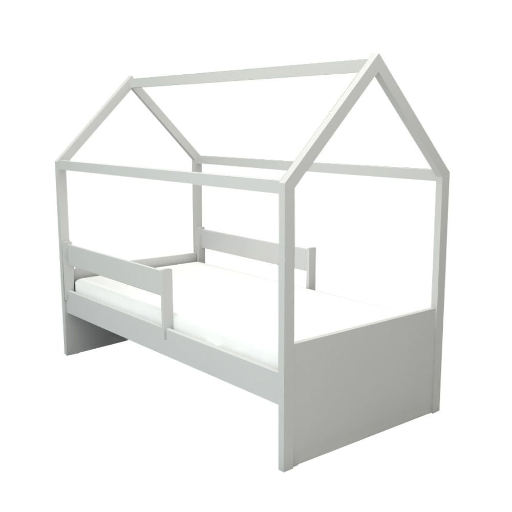 Cama com Casinha Up 2 em 1 Cinza Harbor