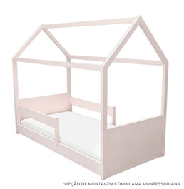 Cama com Casinha Up 2 em 1 Rosa Claro