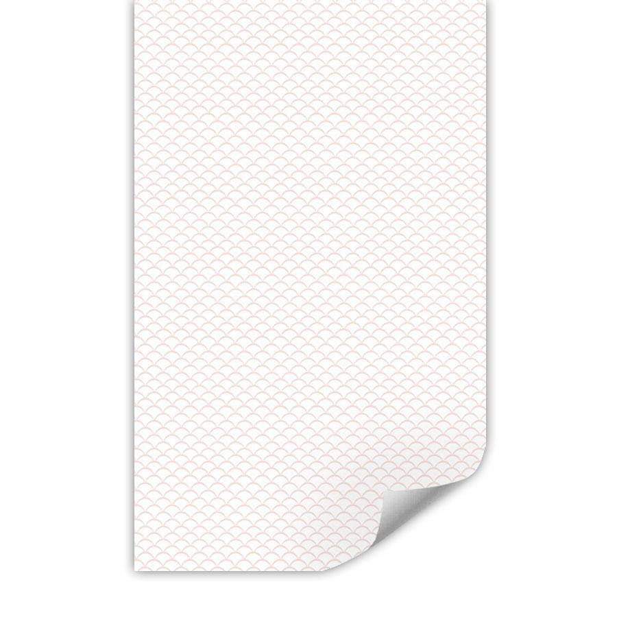 Papel de Parede Infantil Onda Invertido Rosa Claro