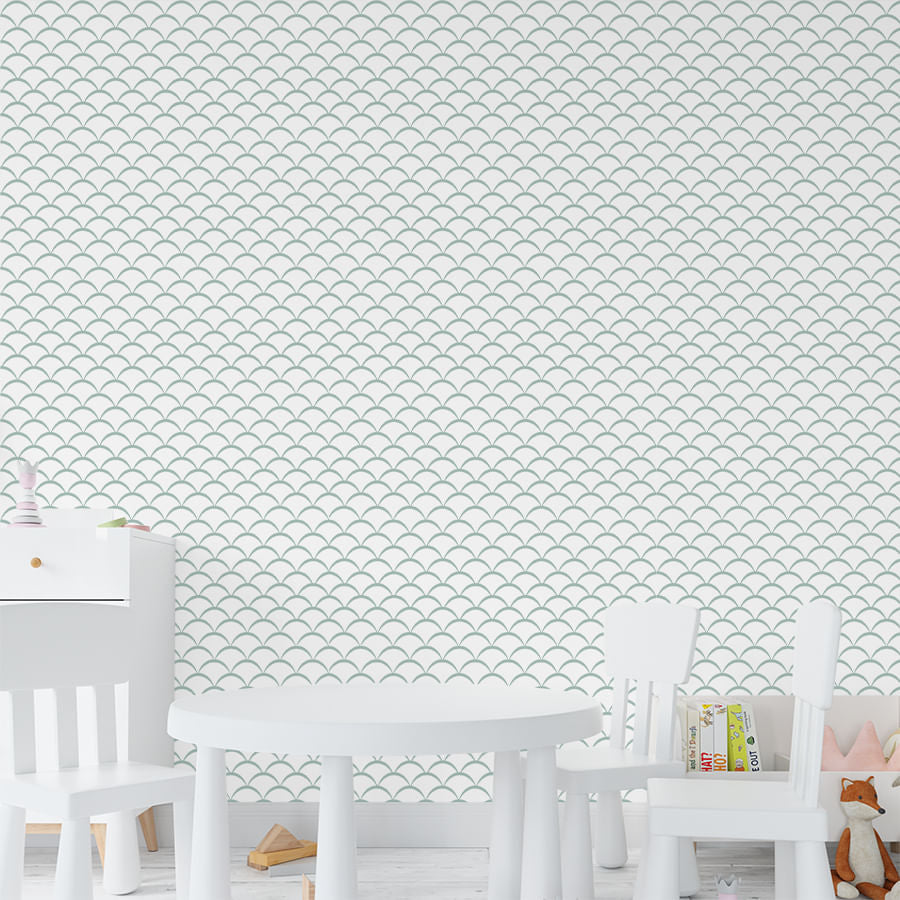 Papel de Parede Infantil Onda Invertido Malva