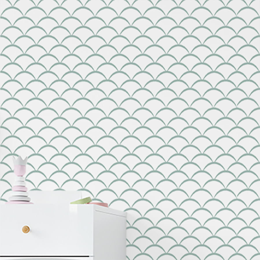 Papel de Parede Infantil Onda Invertido Malva