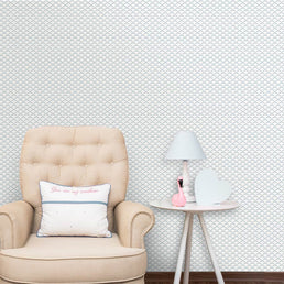 Papel de Parede Infantil Onda Invertido Azul Claro