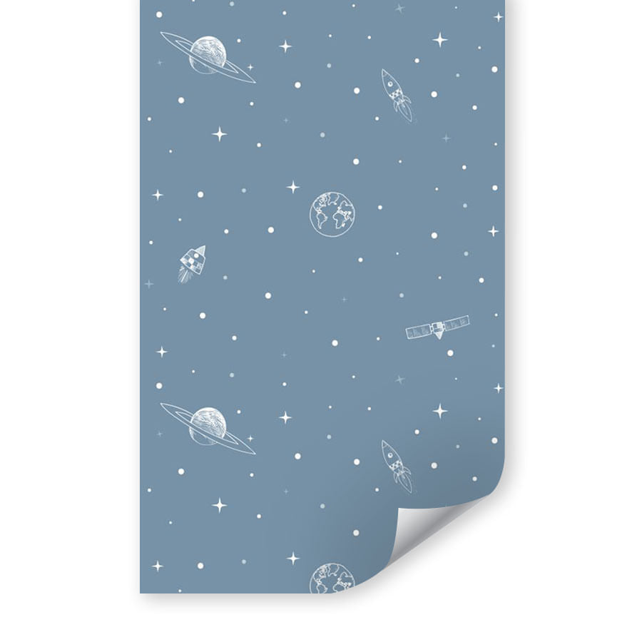 old-Papel de Parede Espaço Azul Clássico