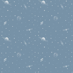 Papel de Parede Infantil Espaço Azul Clássico