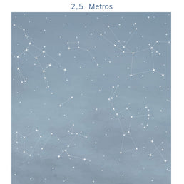 Papel de Parede Infantil Constelações Azul Clássico - Mural