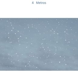 Papel de Parede Infantil Constelações Azul Clássico - Mural